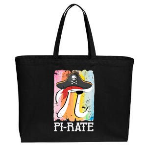 Happy Pi Day Funny Pirate Cotton Canvas Jumbo Tote