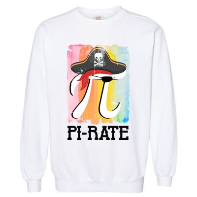 Happy Pi Day Funny Pirate Garment-Dyed Sweatshirt
