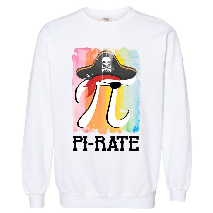 Happy Pi Day Funny Pirate Garment-Dyed Sweatshirt