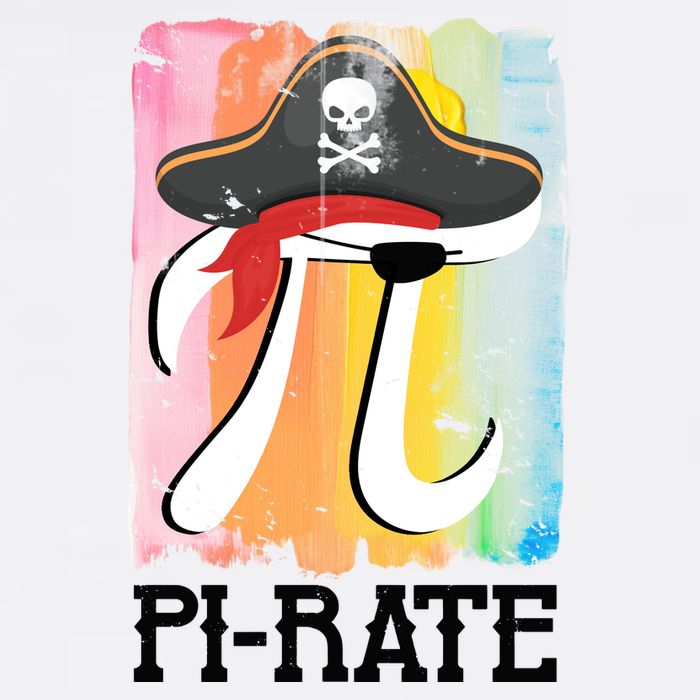 Happy Pi Day Funny Pirate Garment-Dyed Sweatshirt