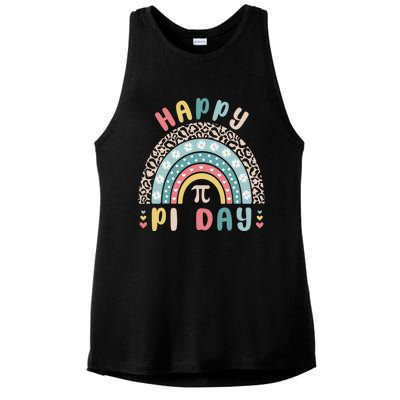 Happy Pi Day Cute Rainbow Mathematic Nerd Funny Math Teacher Gift Ladies PosiCharge Tri-Blend Wicking Tank