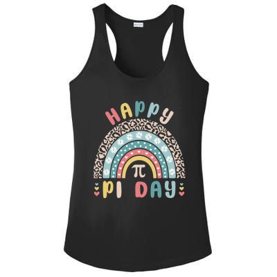 Happy Pi Day Cute Rainbow Mathematic Nerd Funny Math Teacher Gift Ladies PosiCharge Competitor Racerback Tank