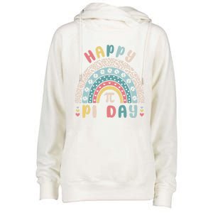 Happy Pi Day Cute Rainbow Mathematic Nerd Funny Math Teacher Gift Womens Funnel Neck Pullover Hood