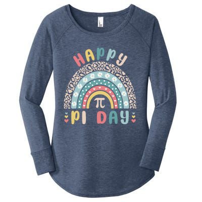 Happy Pi Day Cute Rainbow Mathematic Nerd Funny Math Teacher Gift Women's Perfect Tri Tunic Long Sleeve Shirt