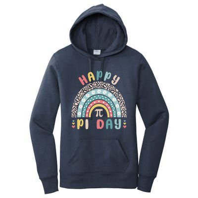 Happy Pi Day Cute Rainbow Mathematic Nerd Funny Math Teacher Gift Women's Pullover Hoodie