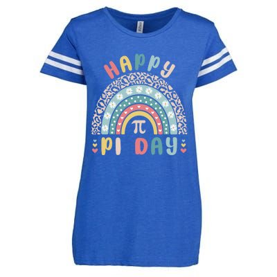 Happy Pi Day Cute Rainbow Mathematic Nerd Funny Math Teacher Gift Enza Ladies Jersey Football T-Shirt