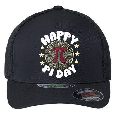 Happy Pi Day Mathematic Math Teacher Gift Leopard Rainbow Flexfit Unipanel Trucker Cap