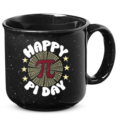 Happy Pi Day Mathematic Math Teacher Gift Leopard Rainbow 15oz Campfire Ceramic Mug