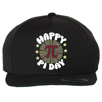 Happy Pi Day Mathematic Math Teacher Gift Leopard Rainbow Wool Snapback Cap