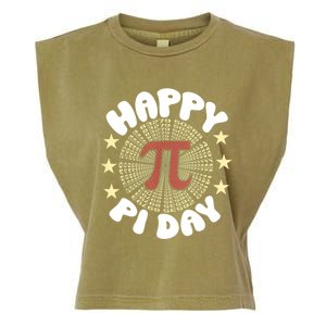 Happy Pi Day Mathematic Math Teacher Gift Leopard Rainbow Garment-Dyed Women's Muscle Tee