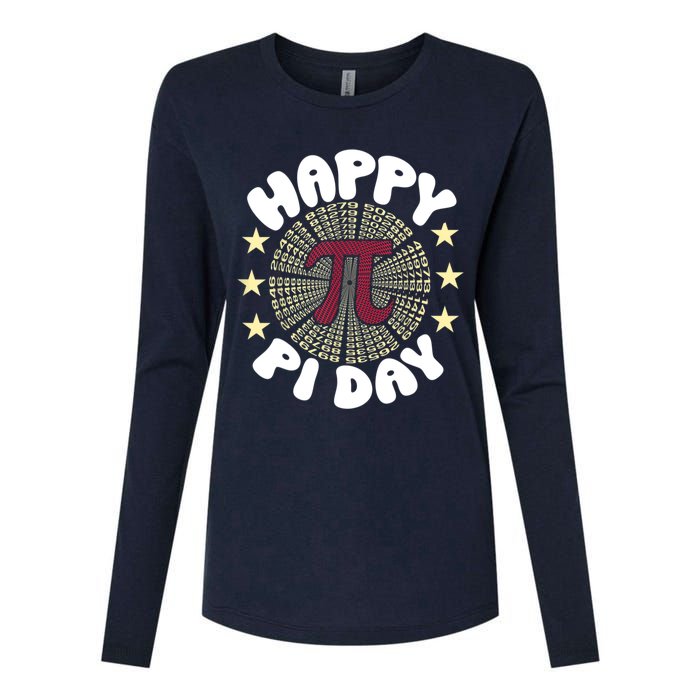 Happy Pi Day Mathematic Math Teacher Gift Leopard Rainbow Womens Cotton Relaxed Long Sleeve T-Shirt