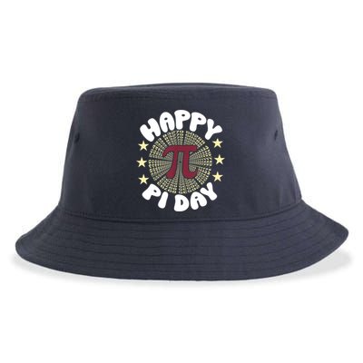 Happy Pi Day Mathematic Math Teacher Gift Leopard Rainbow Sustainable Bucket Hat