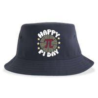 Happy Pi Day Mathematic Math Teacher Gift Leopard Rainbow Sustainable Bucket Hat