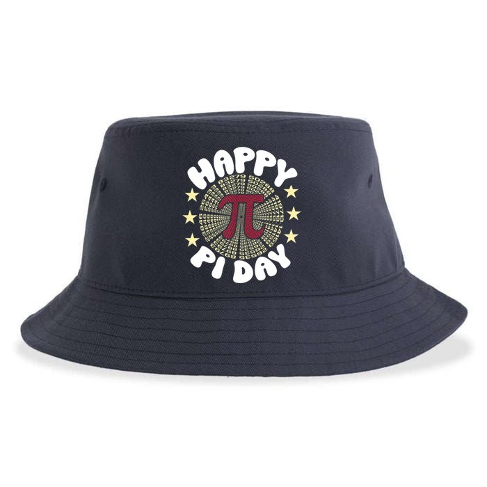 Happy Pi Day Mathematic Math Teacher Gift Leopard Rainbow Sustainable Bucket Hat
