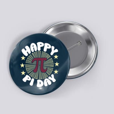 Happy Pi Day Mathematic Math Teacher Gift Leopard Rainbow Button