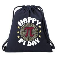 Happy Pi Day Mathematic Math Teacher Gift Leopard Rainbow Drawstring Bag