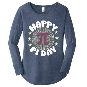 Happy Pi Day Mathematic Math Teacher Gift Leopard Rainbow Women's Perfect Tri Tunic Long Sleeve Shirt