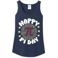 Happy Pi Day Mathematic Math Teacher Gift Leopard Rainbow Ladies Essential Tank