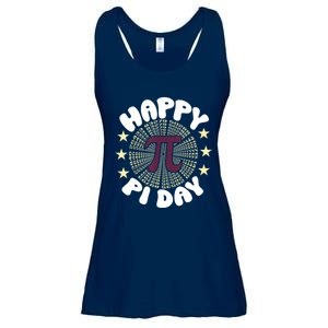 Happy Pi Day Mathematic Math Teacher Gift Leopard Rainbow Ladies Essential Flowy Tank