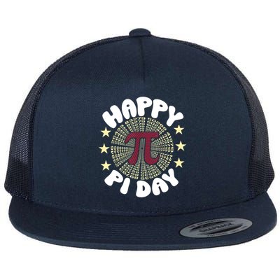 Happy Pi Day Mathematic Math Teacher Gift Leopard Rainbow Flatbill Hat