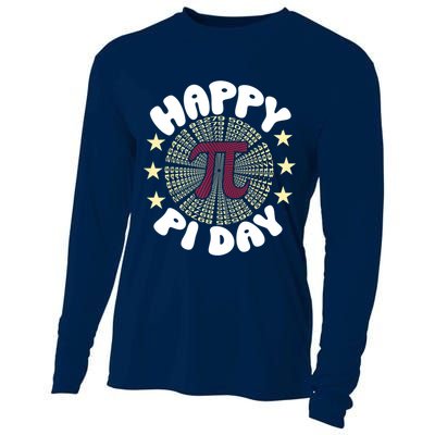 Happy Pi Day Mathematic Math Teacher Gift Leopard Rainbow Cooling Performance Long Sleeve Crew