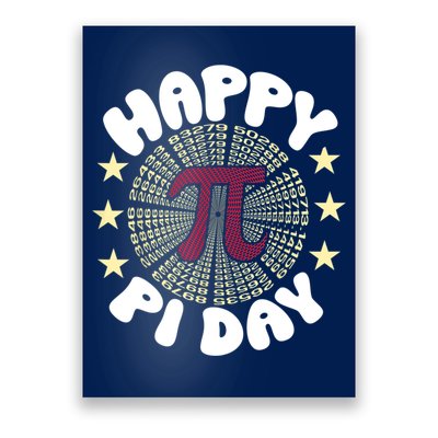 Happy Pi Day Mathematic Math Teacher Gift Leopard Rainbow Poster