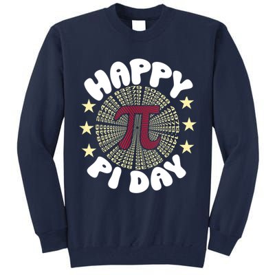 Happy Pi Day Mathematic Math Teacher Gift Leopard Rainbow Tall Sweatshirt