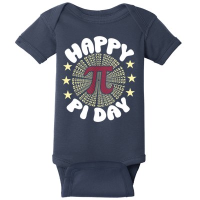 Happy Pi Day Mathematic Math Teacher Gift Leopard Rainbow Baby Bodysuit