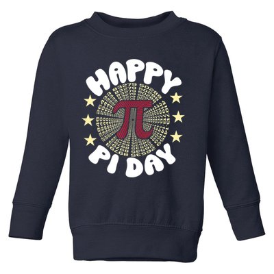 Happy Pi Day Mathematic Math Teacher Gift Leopard Rainbow Toddler Sweatshirt