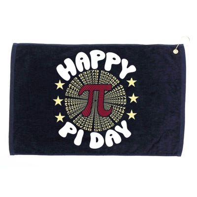 Happy Pi Day Mathematic Math Teacher Gift Leopard Rainbow Grommeted Golf Towel