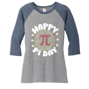 Happy Pi Day Mathematic Math Teacher Gift Leopard Rainbow Women's Tri-Blend 3/4-Sleeve Raglan Shirt