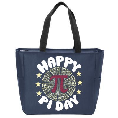 Happy Pi Day Mathematic Math Teacher Gift Leopard Rainbow Zip Tote Bag