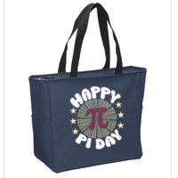 Happy Pi Day Mathematic Math Teacher Gift Leopard Rainbow Zip Tote Bag