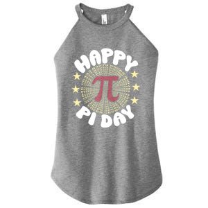 Happy Pi Day Mathematic Math Teacher Gift Leopard Rainbow Women's Perfect Tri Rocker Tank