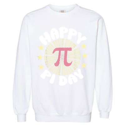Happy Pi Day Mathematic Math Teacher Gift Leopard Rainbow Garment-Dyed Sweatshirt