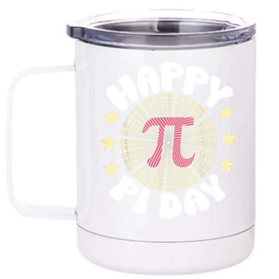 Happy Pi Day Mathematic Math Teacher Gift Leopard Rainbow 12 oz Stainless Steel Tumbler Cup