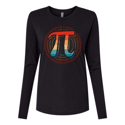 Happy Pi Day 3.14 Funny Pi Spiral Math Lovers Teachers Womens Cotton Relaxed Long Sleeve T-Shirt