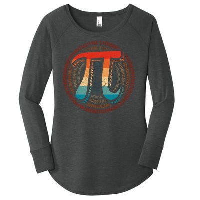 Happy Pi Day 3.14 Funny Pi Spiral Math Lovers Teachers Women's Perfect Tri Tunic Long Sleeve Shirt