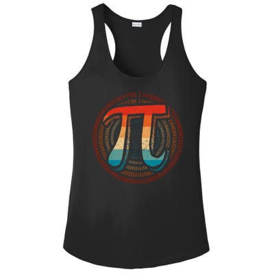 Happy Pi Day 3.14 Funny Pi Spiral Math Lovers Teachers Ladies PosiCharge Competitor Racerback Tank