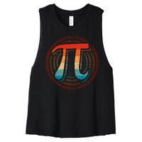 Happy Pi Day 3.14 Funny Pi Spiral Math Lovers Teachers Women's Racerback Cropped Tank