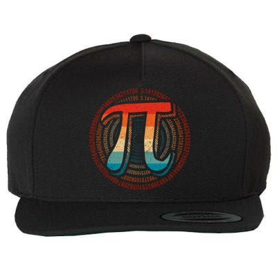 Happy Pi Day 3.14 Funny Pi Spiral Math Lovers Teachers Wool Snapback Cap