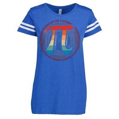 Happy Pi Day 3.14 Funny Pi Spiral Math Lovers Teachers Enza Ladies Jersey Football T-Shirt