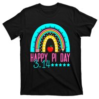 Happy Pi Day Mathematics Math Teacher Rainbow T-Shirt