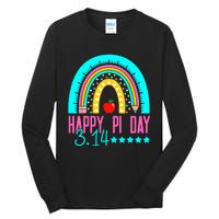 Happy Pi Day Mathematics Math Teacher Rainbow Tall Long Sleeve T-Shirt