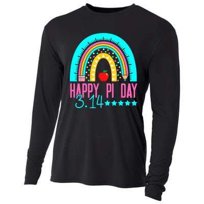 Happy Pi Day Mathematics Math Teacher Rainbow Cooling Performance Long Sleeve Crew