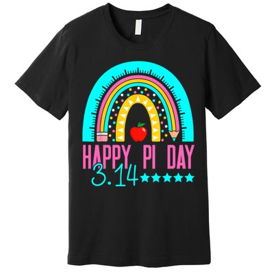 Happy Pi Day Mathematics Math Teacher Rainbow Premium T-Shirt