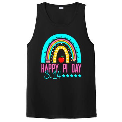 Happy Pi Day Mathematics Math Teacher Rainbow PosiCharge Competitor Tank