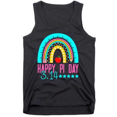 Happy Pi Day Mathematics Math Teacher Rainbow Tank Top