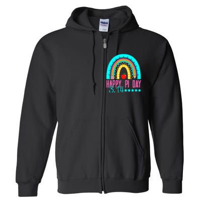 Happy Pi Day Mathematics Math Teacher Rainbow Full Zip Hoodie