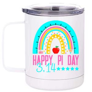 Happy Pi Day Mathematics Math Teacher Rainbow 12 oz Stainless Steel Tumbler Cup